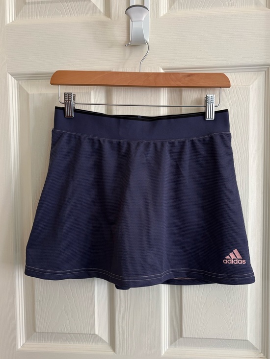 adidas Dresses & Skirts - adidas Navy Mini Skirt with Pink Logo